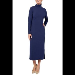 Women with Control Finespun Jersey Tummy Control Midi Dress Blue - Petite